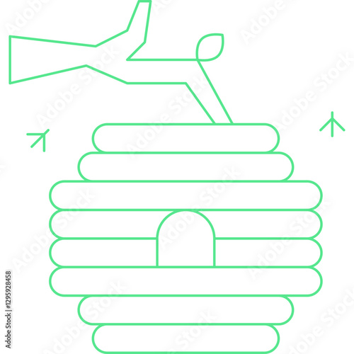 Hive single vector icon illustration