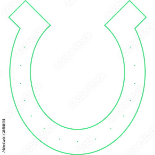 Horse Shoe single vector icon illustration