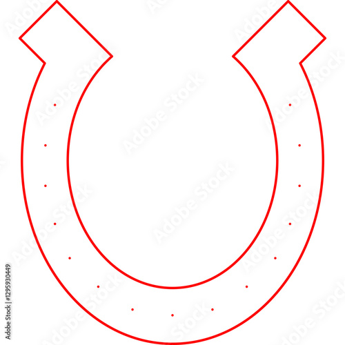 Horse Shoe single vector icon illustration