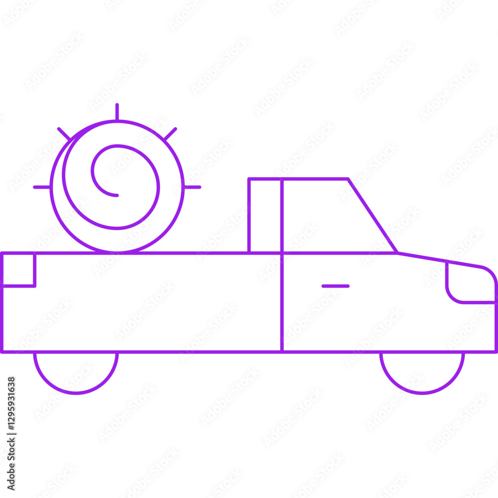 Pickup Truck single vector icon illustration Pickup Truck single vector icon illustration
