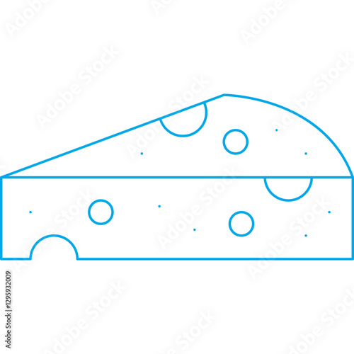 Cheese single vector icon illustration