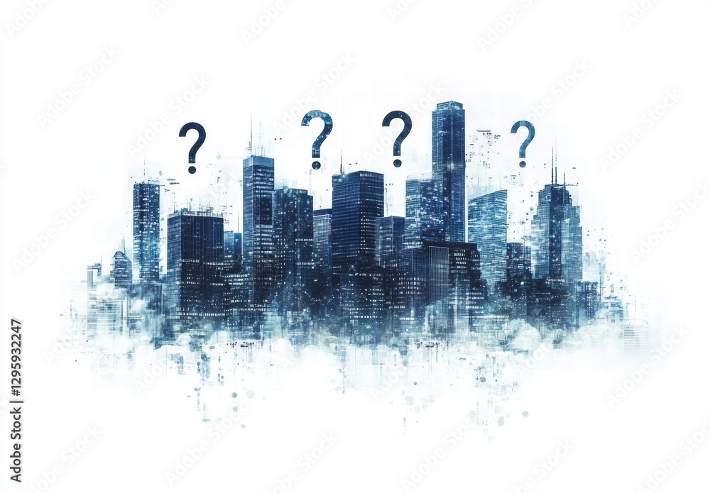 Obraz premium abstract city skyline