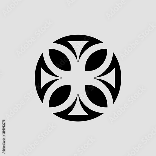 black and white flower