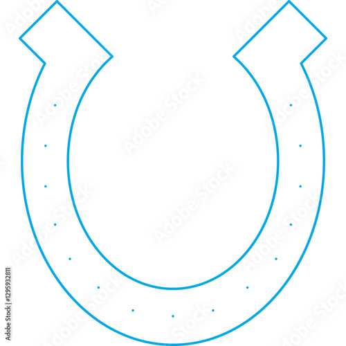 Horse Shoe single vector icon illustration