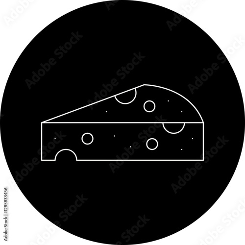 Cheese single vector icon illustration