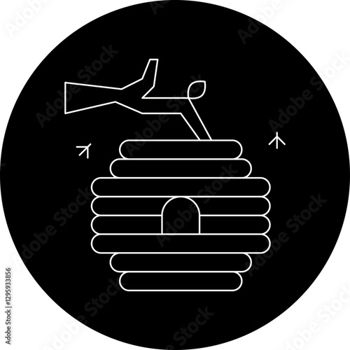 Hive single vector icon illustration