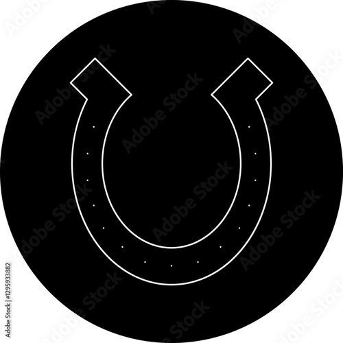 Horse Shoe single vector icon illustration