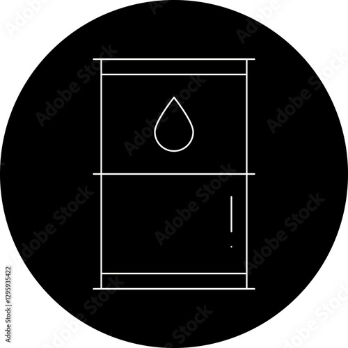 Barrel single vector icon illustration