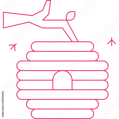 Hive single vector icon illustration