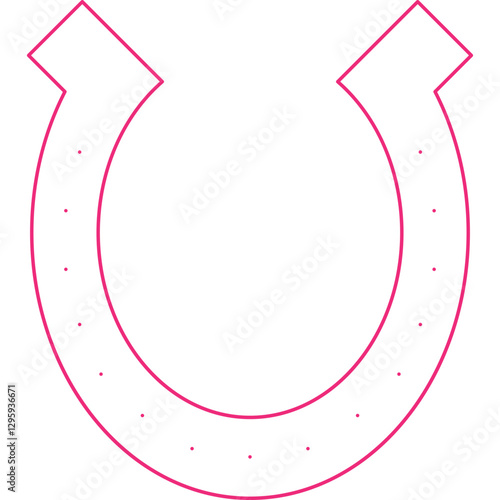 Horse Shoe single vector icon illustration