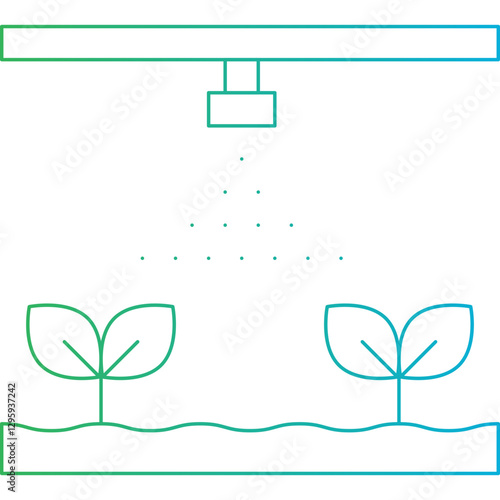 Irrigation single vector icon illustration