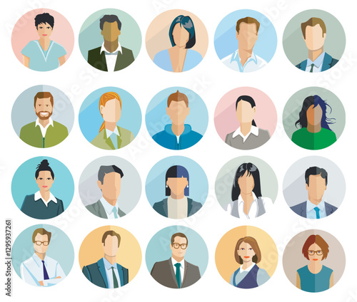 eine Gruppe von Personen Portrait- illustration..eps