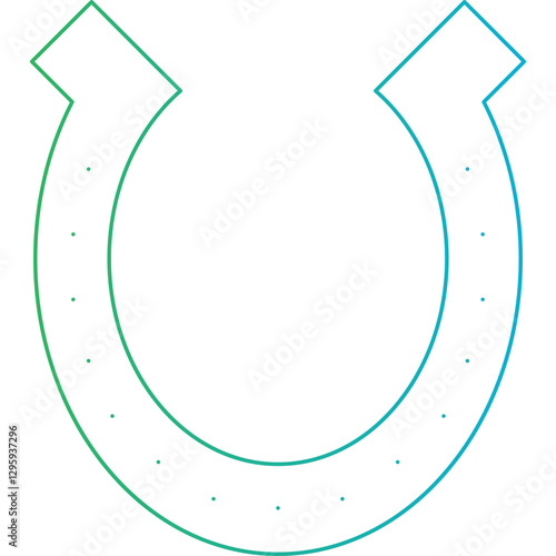 Horse Shoe single vector icon illustration