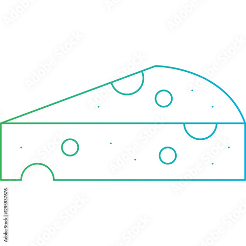 Cheese single vector icon illustration