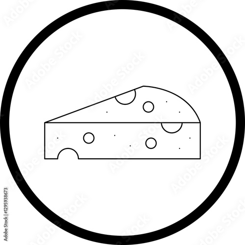 Cheese single vector icon illustration