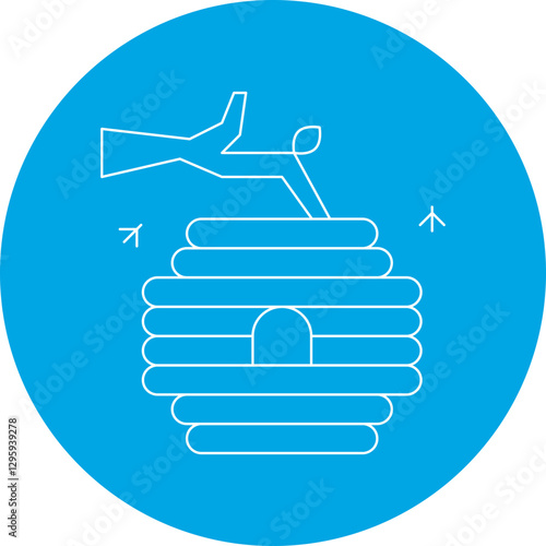 Hive single vector icon illustration