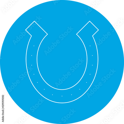 Horse Shoe single vector icon illustration