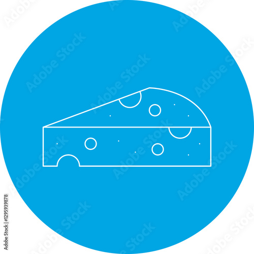 Cheese single vector icon illustration