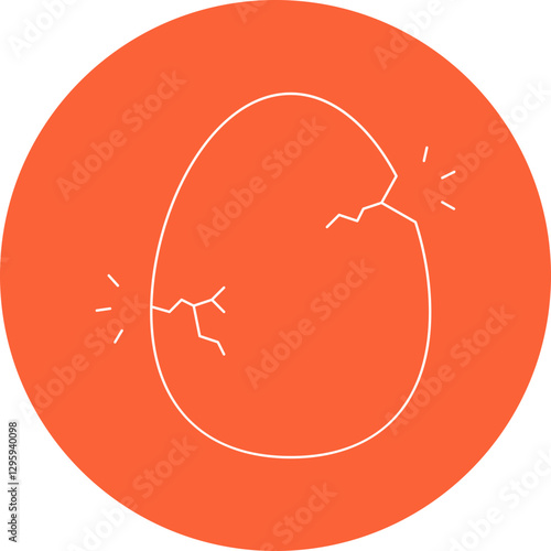 Hatched Egg single vector icon illustration