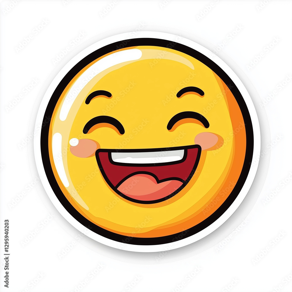 Fototapeta premium Smiley face emoticon vector illustration