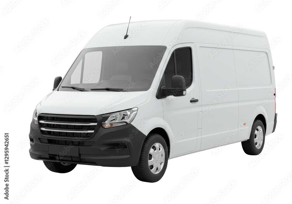 Isolated Commercial Van for Delivery Services Isolated Commercial Van for Delivery Services