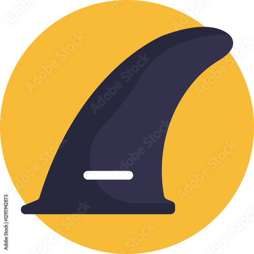 A surfboard fin used for stability and control while riding waves.