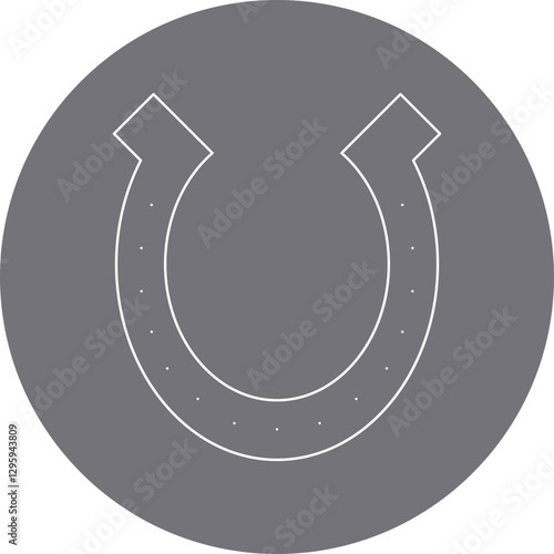 Horse Shoe single vector icon illustration
