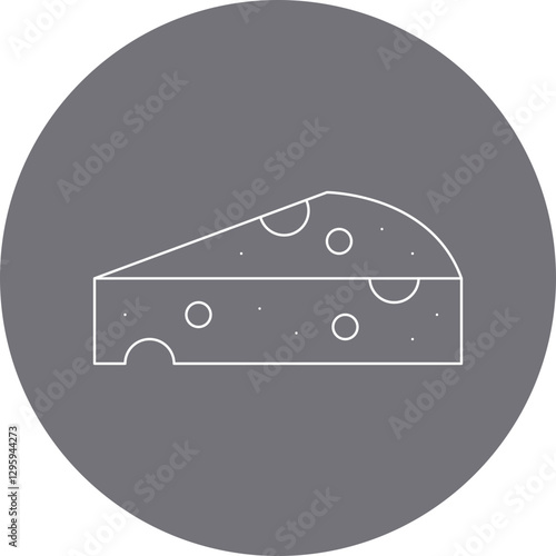 Cheese single vector icon illustration