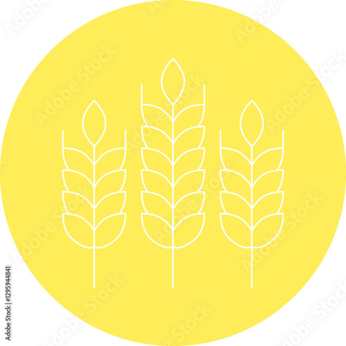 Wheat single vector icon illustration