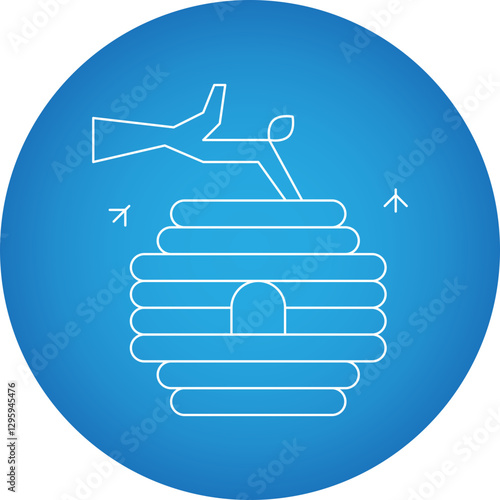 Hive single vector icon illustration
