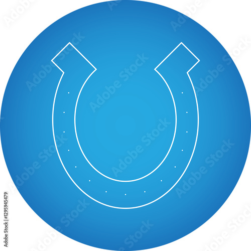 Horse Shoe single vector icon illustration