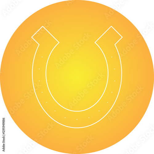 Horse Shoe single vector icon illustration