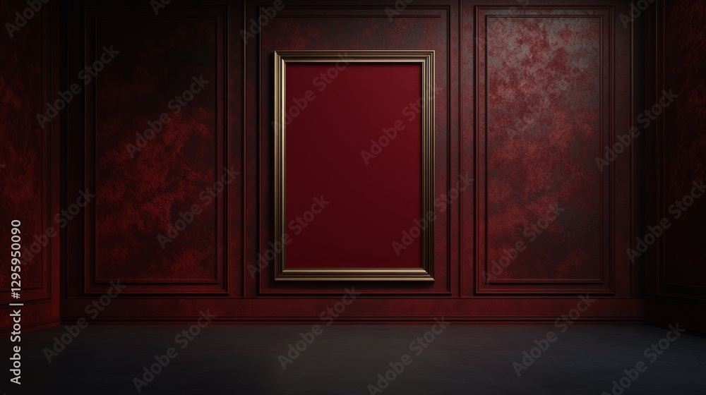 Blank wall frame model background Blank wall frame model background
