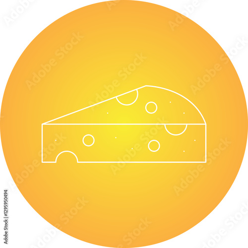 Cheese single vector icon illustration