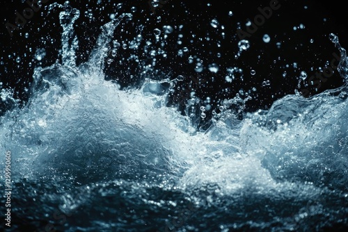 Wallpaper Mural Bubbles Rising and Popping in Water Against a Dark Background Capturing the Essence of Liquid Motion Torontodigital.ca