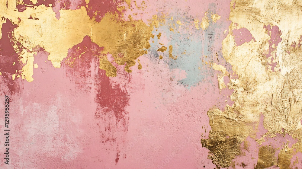 Abstract Pink and Gold Texture Background Elegant Metallic Wall Art Abstract Pink and Gold Texture Background Elegant Metallic Wall Art