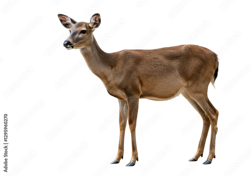 Fototapeta premium Isolated Side View of Wild Deer