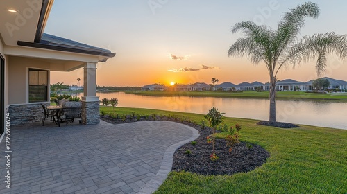 Sunset patio view, Florida community home photo