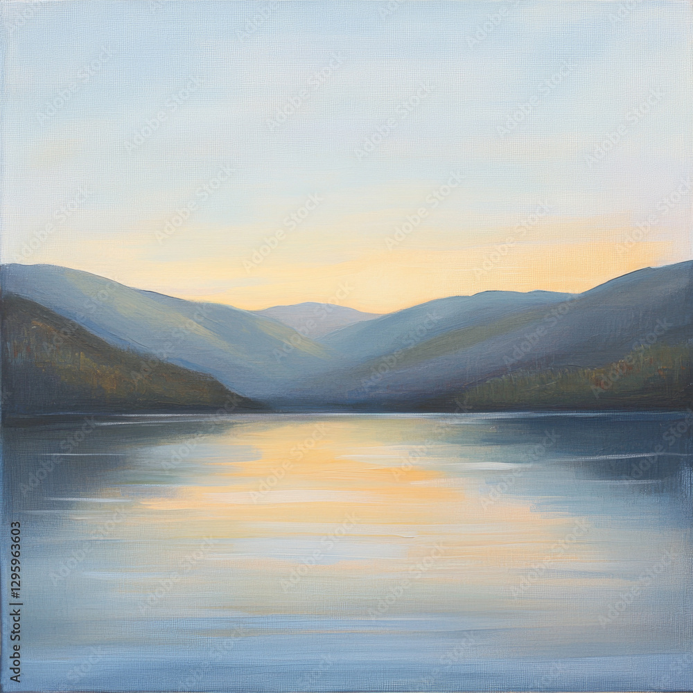 Fototapeta premium sunrise over the lake