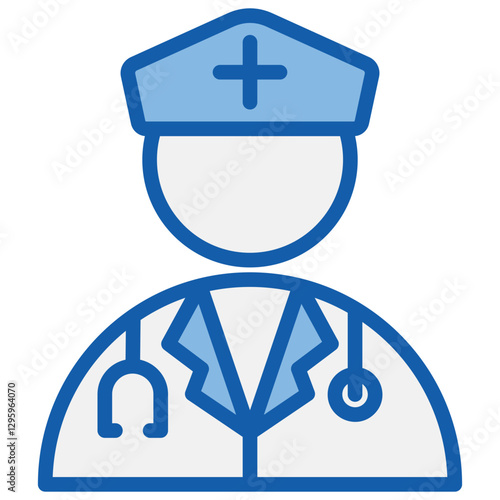 Doctor Blue White Icon