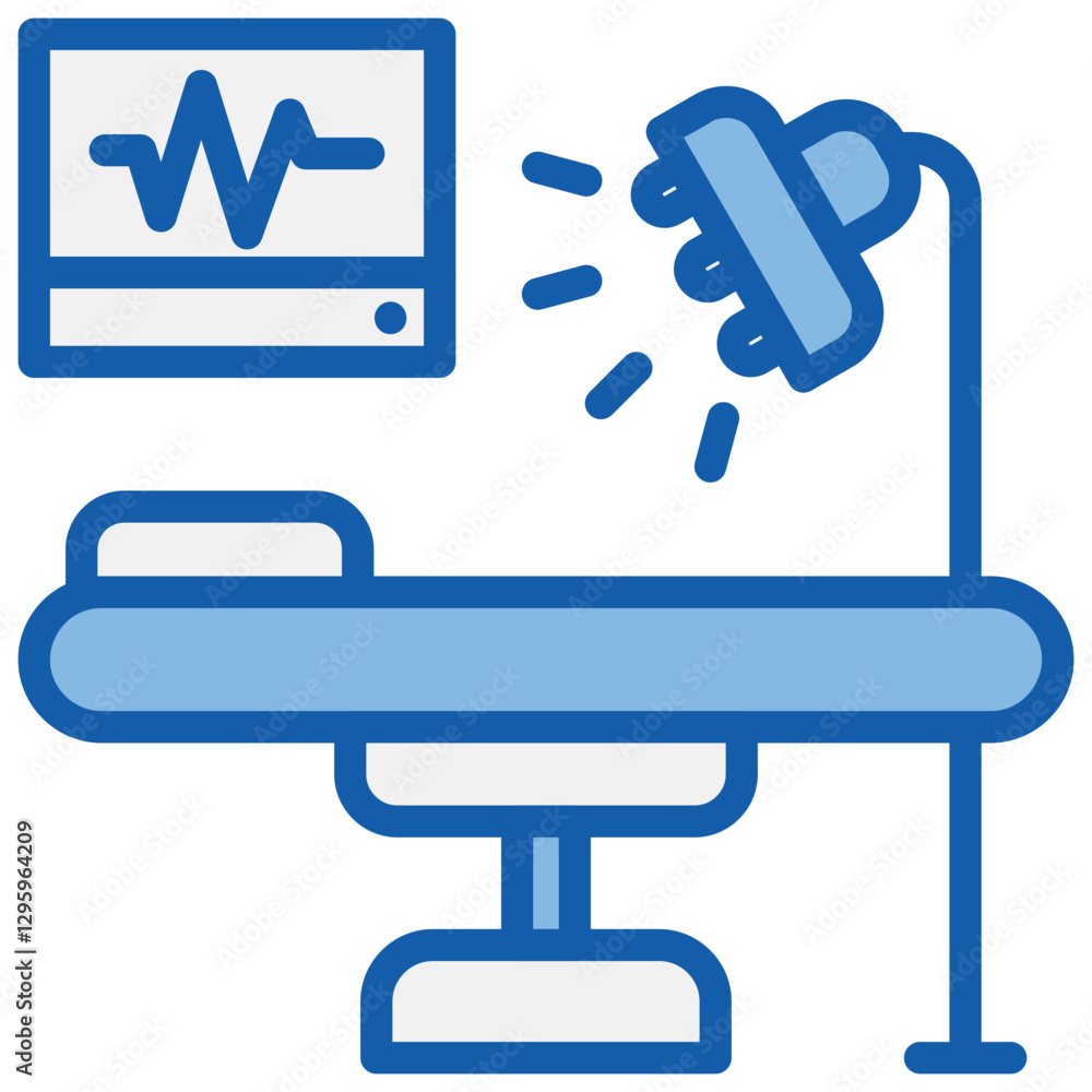 Operating Room Blue White Icon Operating Room Blue White Icon
