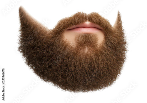 Plakat Isolated Detailed Brown Beard