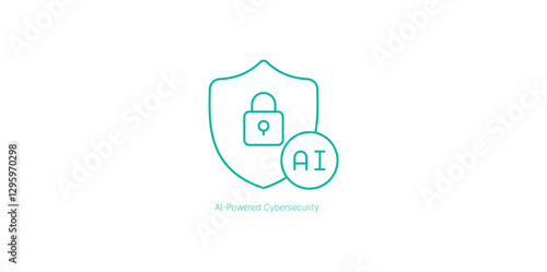 AI-Powered Cyber Security for Advanced Threat Detection Systems Vector Icon