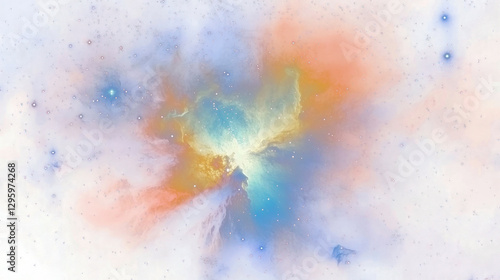 Fototapeta Naklejka Na Ścianę i Meble -  PNG Nebula in space astronomy universe galaxy.