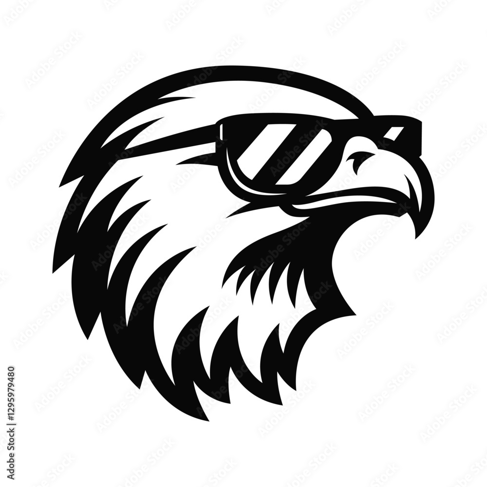 Obraz premium Cool eagle with sunglasses vector