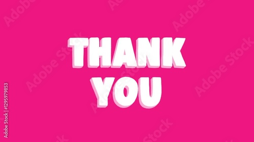 THANK YOU Text Morphing to HEART Hand-Drawn Animation Pink Orange Yellow Green Turquoise Blue Purple Black Background - 6 sec. Seamless Loop 4K Square - Chroma Key
