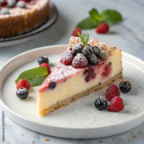 delicious berry cheesecake slice