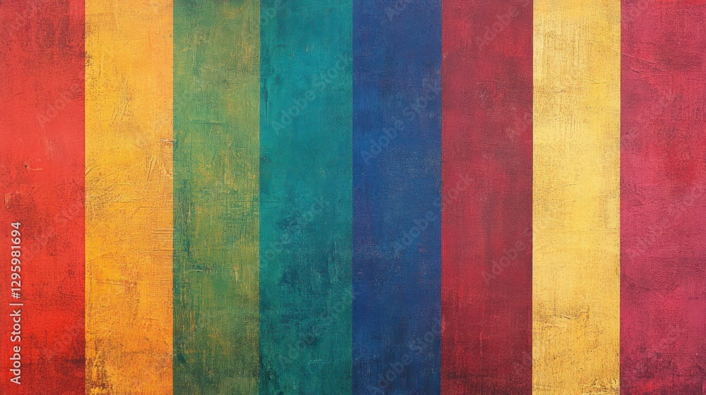 Fototapeta premium Colorful textured vertical stripes background