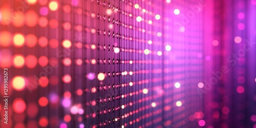 Wallpaper Mural Colorful abstract light patterns create a vibrant display against a dark background in an artistic installation Torontodigital.ca