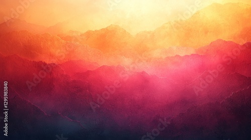 Concrete Space Illuminated by Neon Lights Background